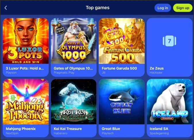 DK88 slots lobby showing top-played slot titles